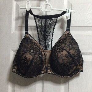 Torrid Black Lace Underwire Bra with Adjustable Straps